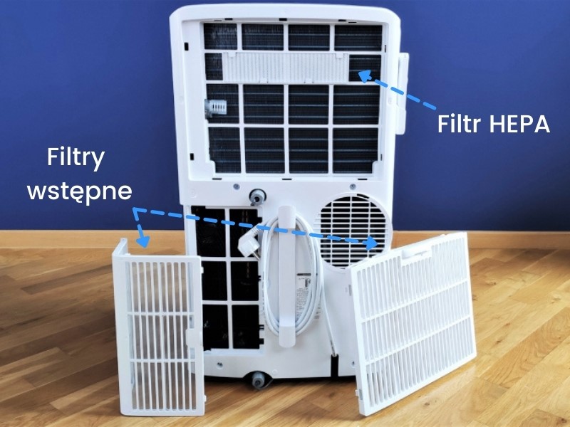 Filtry w klimatyzatorze pokojowym Whirlpool PACW29COL