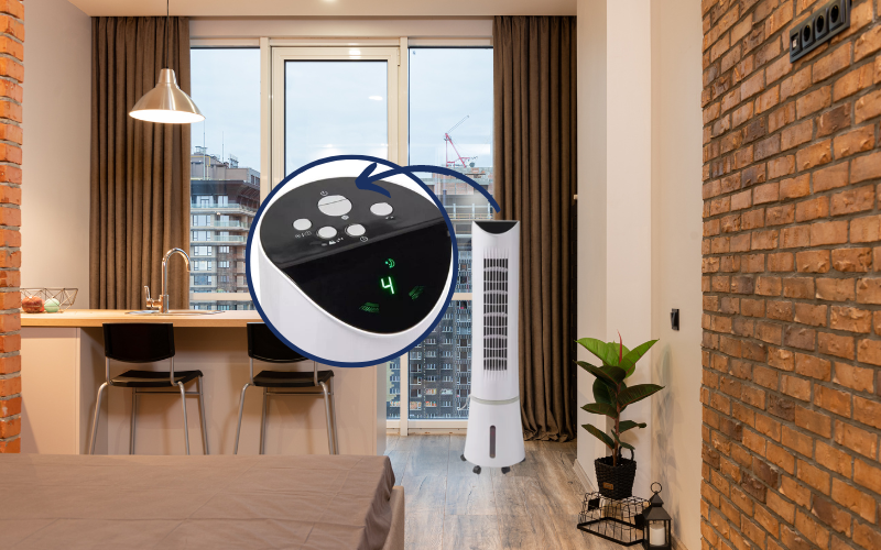 Klimatyzer Blyss Rumbia w salonie