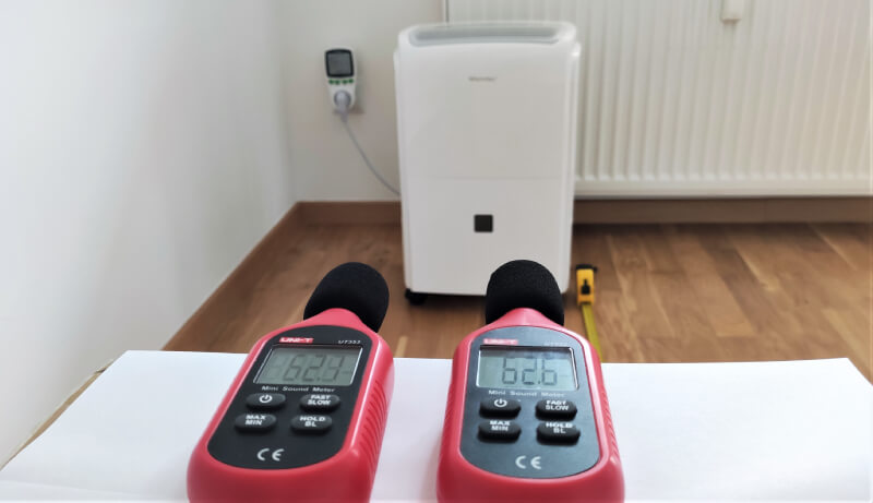 Pomiar głośności osuszacza Warmtec ODT-35