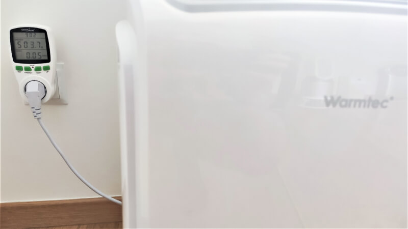 Pomiar poboru mocy w osuszaczu Warmtec ODT-35; źródło: nachlodno.pl