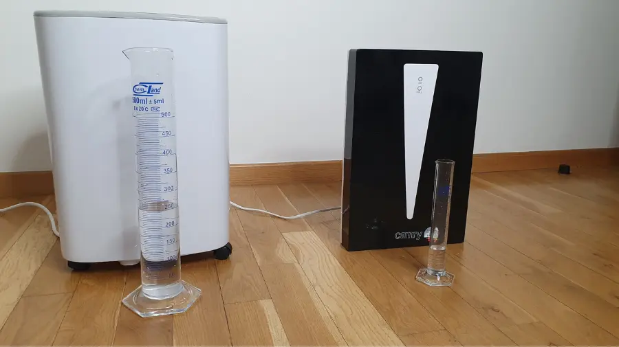 Wydajnosc osuszacza ze sprezarka oraz z modulami Peltiera