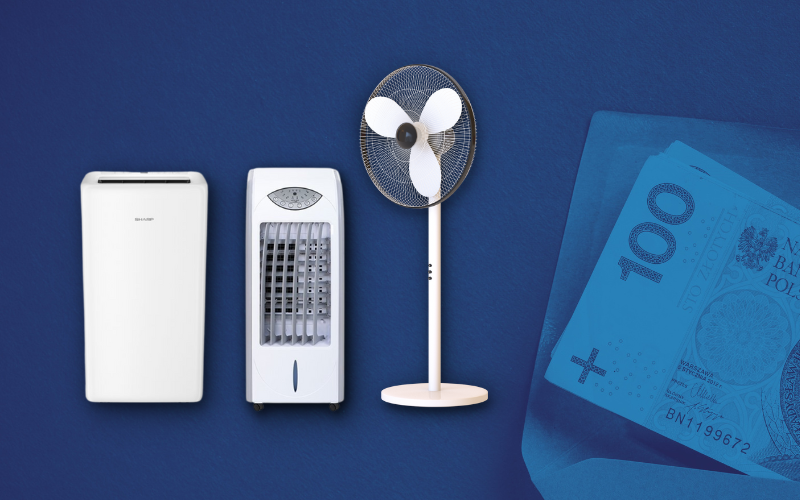 Cena klimatyzatora przenośnego, klimatora, wentylatora