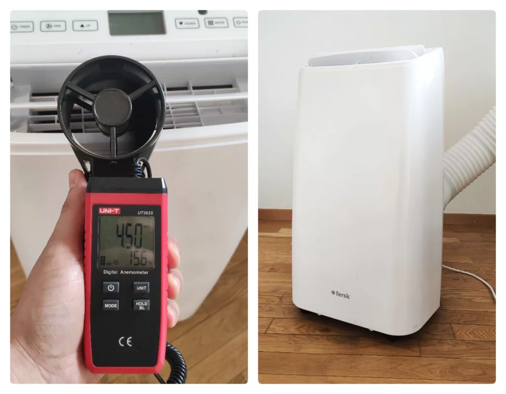 Przepływ powietrza w klimatyzatorze Fersk Vind 2